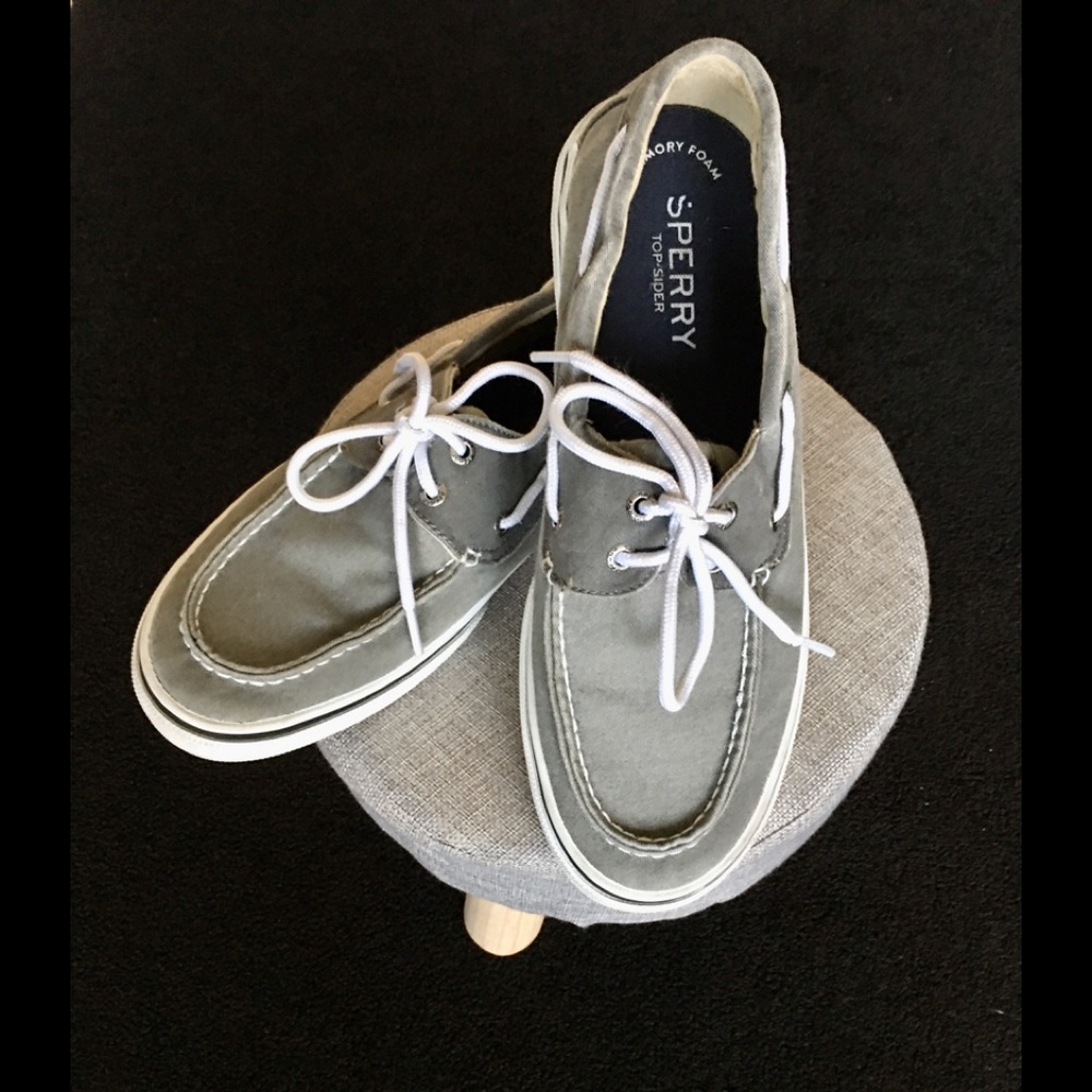 SPERRY Docksider Men’s Grey Canvas - Size 10